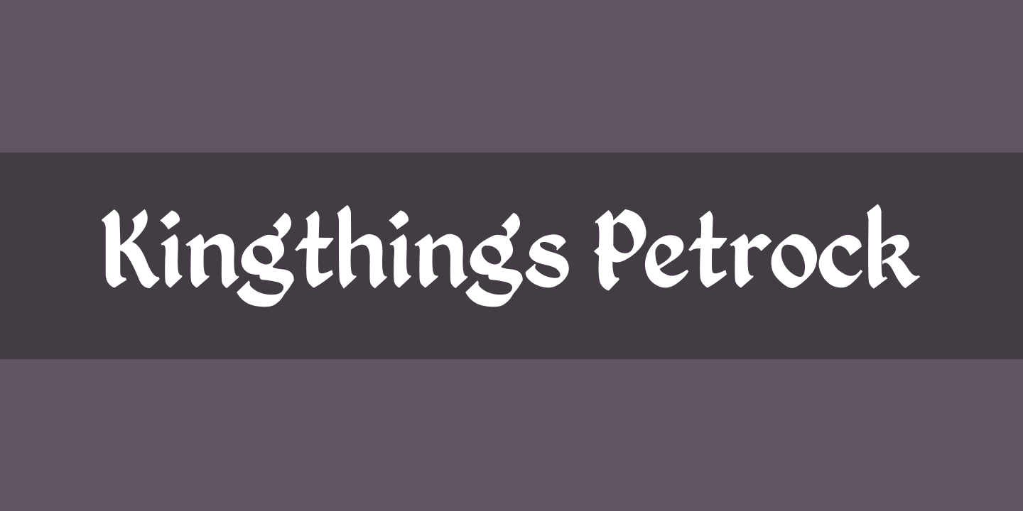 Przykład czcionki Kingthings Petrock